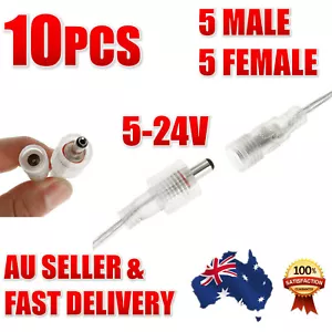 5-24V 5 Sets DC Waterproof Connectors Male & Female 2pins for LED strip lights - Picture 1 of 5