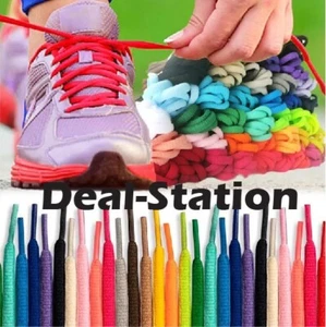 Oval Shoelaces Shoe laces Semi Round Trainer Football Running Hiking Quality - Picture 1 of 31