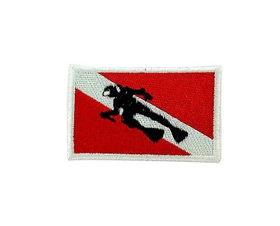 AKACHA Aufnäher patch Aufbügler tauchen taucher tauchsport flagge scuba fahne flaggen