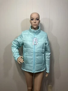 Womens NEW! "Jackson Hole" Zip Front Lightweight Turquoise Puffer Jacket Coat Sm - Picture 1 of 12