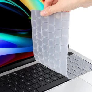 Clear Silicone Keyboard Soft Cover Skin for MacBook 14 16 13 15 2023 US Layout - Picture 1 of 9