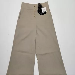 New $685 EDWARD ACHOUR PARIS Women's Small / Medium LINEN COTTON Trousers Pants - Picture 1 of 9