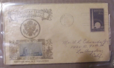 First Day Issue Cover NEW YORK WORLD'S FAIR 1939 EXPOSITION ELECTRICAL BUILDING - Image 1 of 2