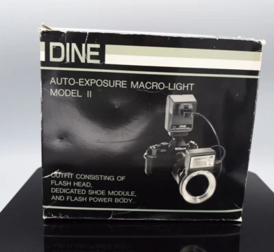 Dine Black Auto Exposure Macro Light Ring Light Point Flash For Film Camera - Image 1 of 4