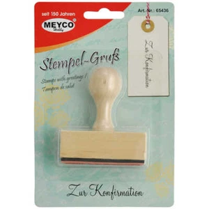 zur Konfirmation - montierter Holzstempel, klassische Form - Meyco (65436) - Bild 1 von 2