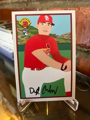 2021 Bowman X Keith Shore #7 Dylan Carlson Rookie RC Base Card Topps 1989 - Image 1 of 2