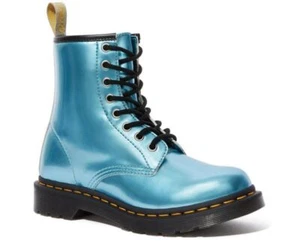 Dr Martens 8 agujeros 1460 vegano azul metálico mezcla de oro 25279400 clásico doc - Imagen 1 de 6