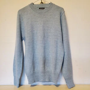 Vintage SCOTTISH ISLE BERNETTE Sweater Large Gray Blue Heather - Picture 1 of 6