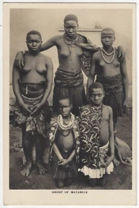 Topless Black African Matabele Women - REAL PHOTO Zimbabwe, Ndebele - Postcard - Picture 1 of 2