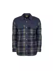 Huntech Men's Button Up Buck Shirt - Blue Check - Picture 1 of 6