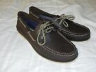 WORN FEW TIMES MEN'S 10.5 BROWN SPERRY TWO EYE TOPSIDER LOAFER SHOES