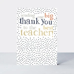 Rachel Ellen Thank You To The Best Teacher Card With Envelope Teacher Gifts - Picture 1 of 1