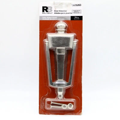 Llamador de puerta tradicional de níquel satinado Reliabilt 7-1/4" grabable 3635263 nuevo Foto 1 de 4
