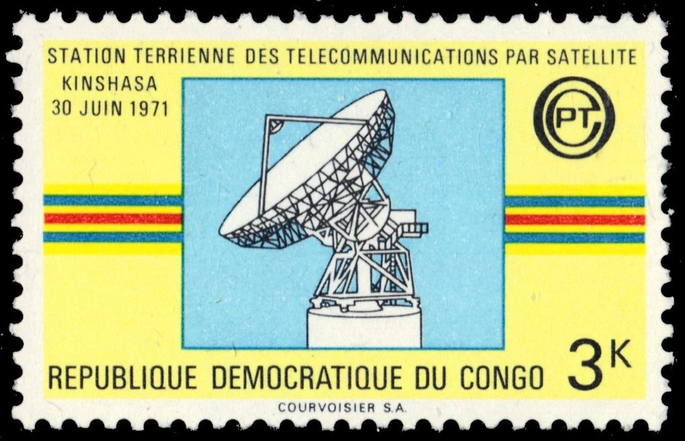 D.R. CONGO 733 - Día Mundial de las Telecomunicaciones "Estación de Radar" (pb89532) Foto 1 de 1