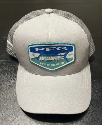 Columbia PFG Marlin III Trucker Hat Cap Gray SnapBack Mesh Back One Size NWT - Image 1 of 4