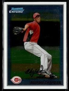 2010 Bowman Chrome Prospects Autographs Blue Refractors Aroldis Chapman - Picture 1 of 2