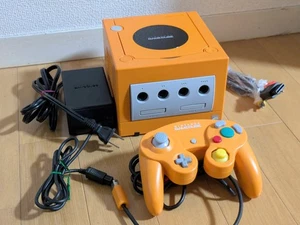 Nintendo GameCube Orange Console  Complete Set Tested from Japan - Picture 1 of 17