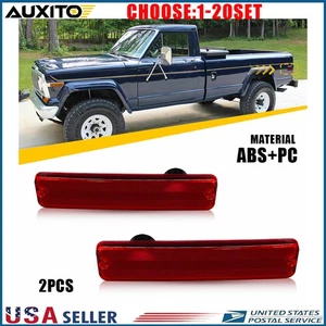 Left Right Red Rear Side Marker Light Housing For Jeep CJ5 CJ7 Wagoneer 2-10X - Picture 1 of 12