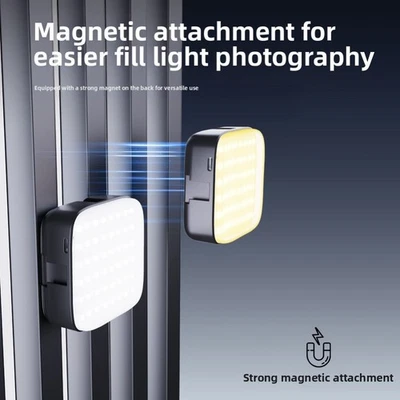 RGB Fill Light Portable Mini with Magnetic Mount for Selfies and Vlogging - Image 1 of 4