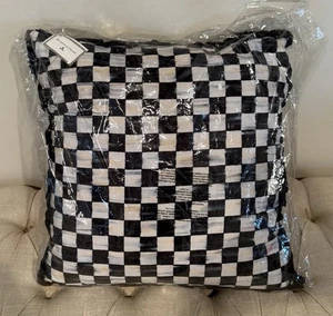 Brand New Mackenzie Childs Courtly Check Courtly Stripe Ruffled 18” Pillow NWT - Picture 1 of 6