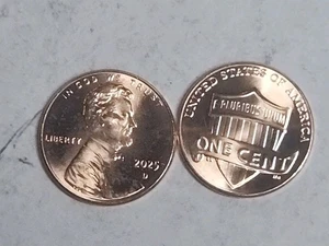 2025-D Lincoln Shield Cent Brilliant Uncirculated, RD FROM OBW ROLL - $.01 EA - Picture 1 of 3