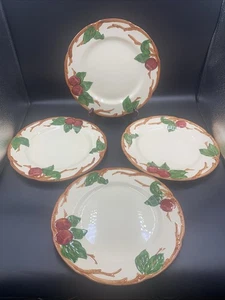 4er Set Vintage Franziskaner Apfel Geschirr 10 1/2" Essteller - USA - Bild 1 von 8
