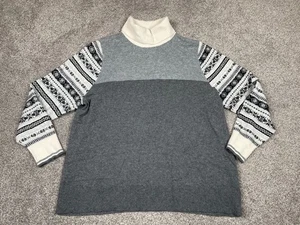 Suéter Lands End para mujer 2X 20 22W 100 % cachemir Fair Isle cuello alto núcleo de cabina - Imagen 1 de 8