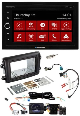 Blaupunkt 2DIN Lenkrad Bluetooth USB TMC DAB Navigation für Fiat Ducato Serie 8 - Bild 1 von 4