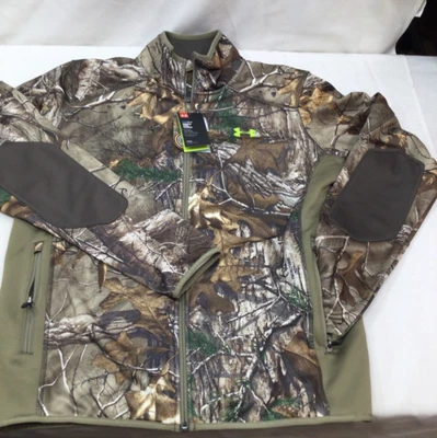 Under Armour ColdGear Realtree Xtra Camo Full Zip Warm Up Jacket Size Large NEW - Image 1 of 4