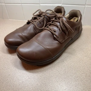 Zapatos de vestir Oxford de cuero Lems Nine2Five informales cómodos para hombre talla 11,5 moca - Imagen 1 de 8