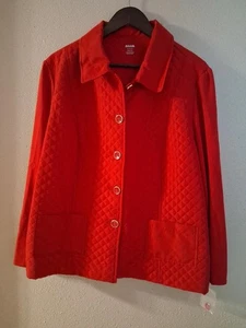 ALIA Damen Gr. PXL leichte Steppjacke Knopfleiste Taschen rot Winter - Bild 1 von 3