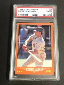 ROBERTO ALOMAR 1988 Score Traded ROOKIE Card #105T Graded PSA 9 MINT RC HOF - Picture 1 of 2