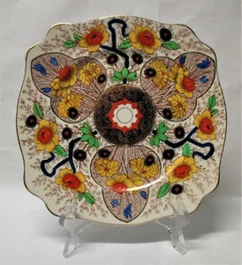Royal Staffordshire Wilkinson Porcelain CAIRO #8920 Hand Painted 9" square Plate - Picture 1 of 7