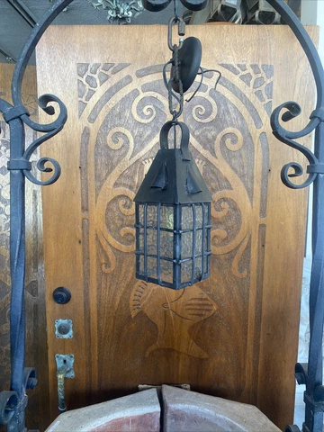Spanish style Tudor  pendant 6x14 Cage Light Cover
