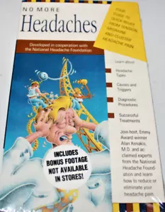 No More Headaches (New Sealed VHS 1995) Quick Migraine Relief, Educational - Picture 1 of 2