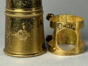 VINTAGE 50'S SELMER TENOR SAX SAXOPHONE MOUTHPIECE LIGATURE AND CAP - Picture 1 of 12