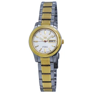 Seiko 5 White Dial Two-Tone Stainless Steel Ladies Watch SYMD90 - Picture 1 of 2