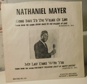 Nathaniel Mayer Fortune Records / Picture Sleeve /No Record First class shipping - Imagen 1 de 1