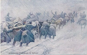 AK, Schwieriger Vormarsch in Serbien, Rot Kreuz Karte Nr. 345 (S199) - Imagen 1 de 2
