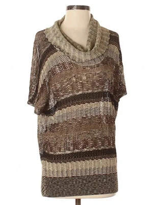 INC Suéter Túnica Gran Tamaño Tejido Dorado Marrón Pequeño PS Vacaciones Evento Fiesta Foto 1 de 4