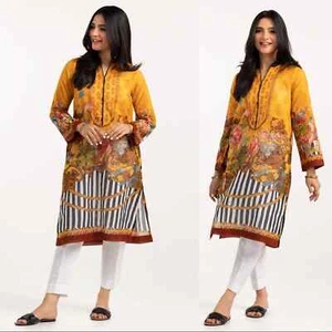 Kalamkari floral garden printed kurti kurta tunic blouse women size Medium - Picture 1 of 12