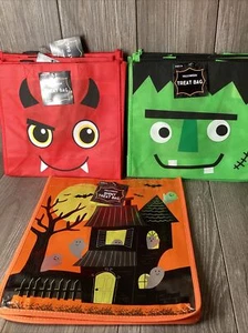 11 Pack Halloween Theme Bags for Trick or Treat Party Reusable Fabric Candy Bags - Picture 1 of 13