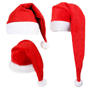 SANTA CLAUS HAT FATHER CHRISTMAS NOVELTY OFFICE PARTY XMAS WHOLESALE FANCY DRESS