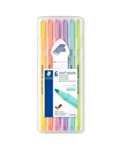 RESALTADOR STAEDTLER TRIPLUS - Paquete de 6 LÍNEA de 1-4 mm Colores Pastel Surtidos - Imagen 1 de 4