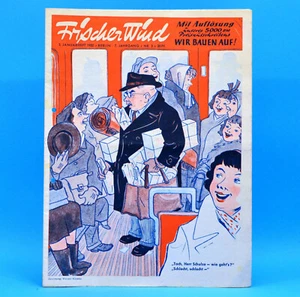 Frischer Wind 5/1952 DDR-Wochenzeitung f. Satire Humor Geburtstag Hannes Hegen - Bild 1 von 1