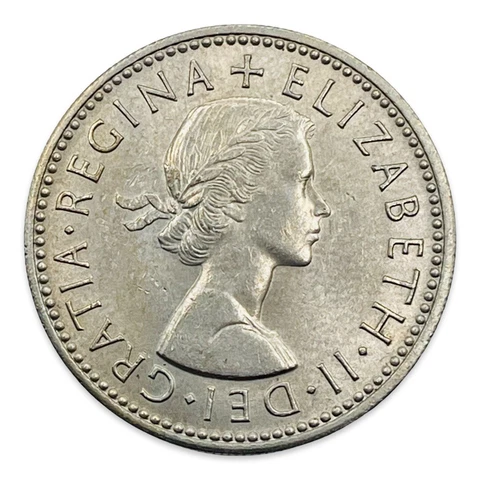 1957 Great Britain Shilling Elizabeth II Scottish Crest Lovely AU #GB7178 Cover