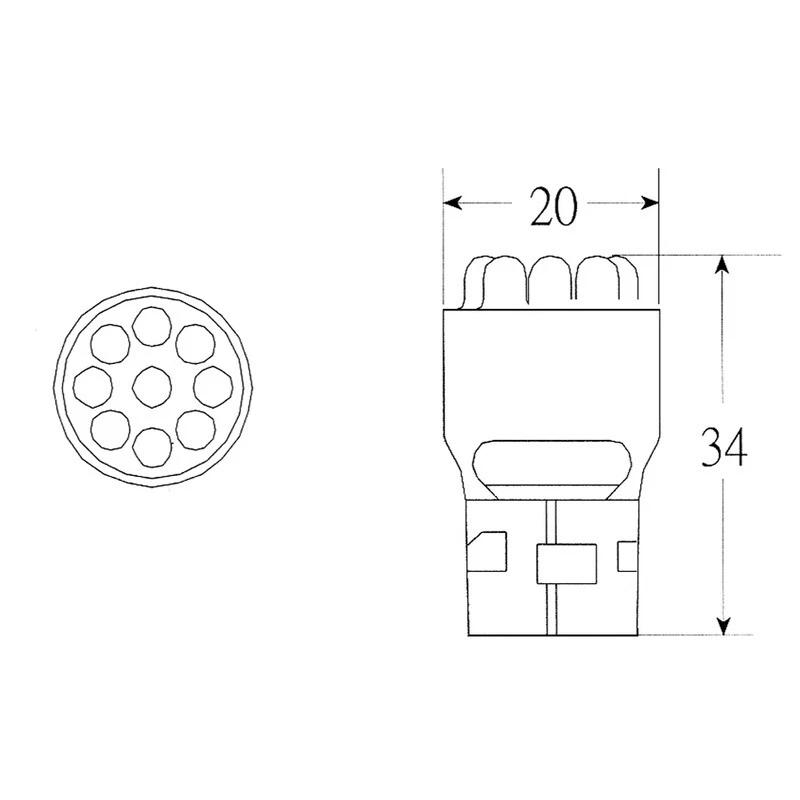 Okyami Blister 2 lampadina Led 12v T20 Bianca E03002212 - Immagine 1 di 1