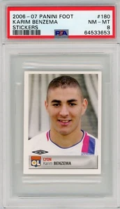 2006 Panini Foot #180 Karim Benzema ROOKIE RC PSA 8 - Foto 1 di 2