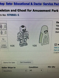 -NEW- SUPER RARE SEALED LEGO Classic Ghost Glow in The Dark and SKELETONS - Picture 1 of 5
