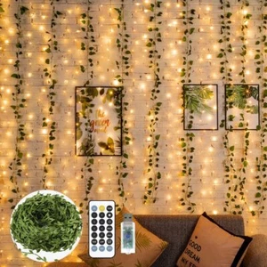 Twinkle Fairy Lights 66ft with Artificial VinesDecorative Indoor Leaves for B... - Picture 1 of 6